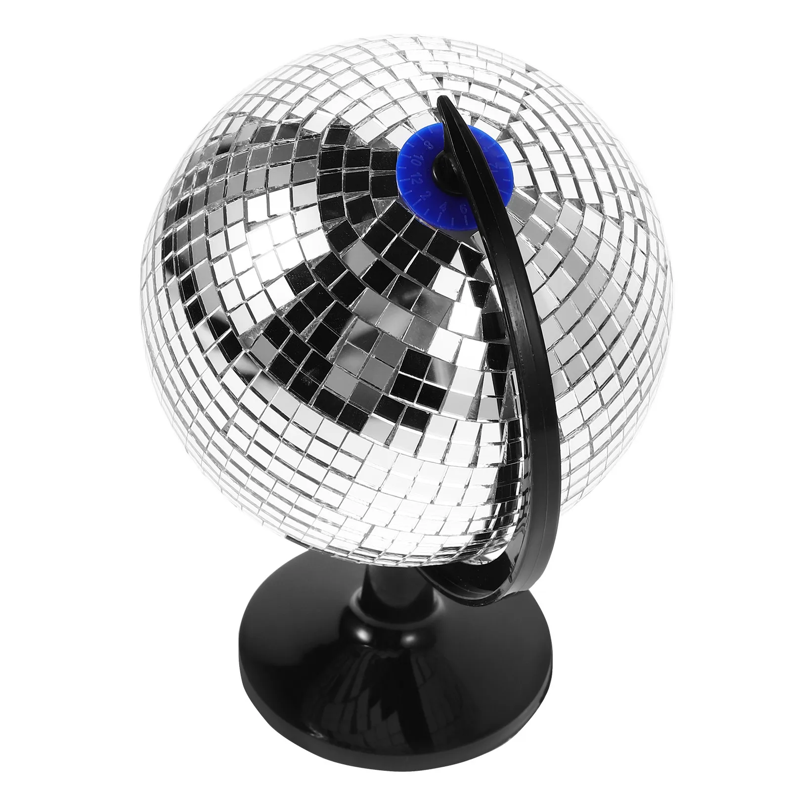 Disco Globe Silver Unique Rotating Globe Office Desk Decor Reflective Spinning Disco Ball Creative Gift Musical Glass Ball