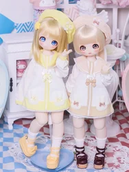 New Arrival BJD Doll Clothes For 1/4 MSD MDD Doll Accessories Sweet Pink Yellow Blue Doll Dress Up Gift Diy Clothes