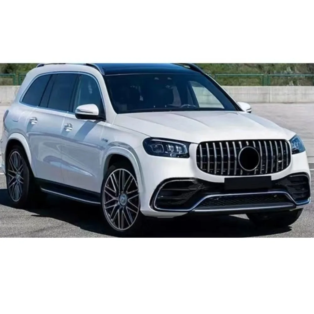 For Mercedes Benz X167 GLS-Class 2020-2024 GLS450 GLS580 Silver/Black Front Grille Bumper Grill Inlet Mesh Grid Tuning Accessori