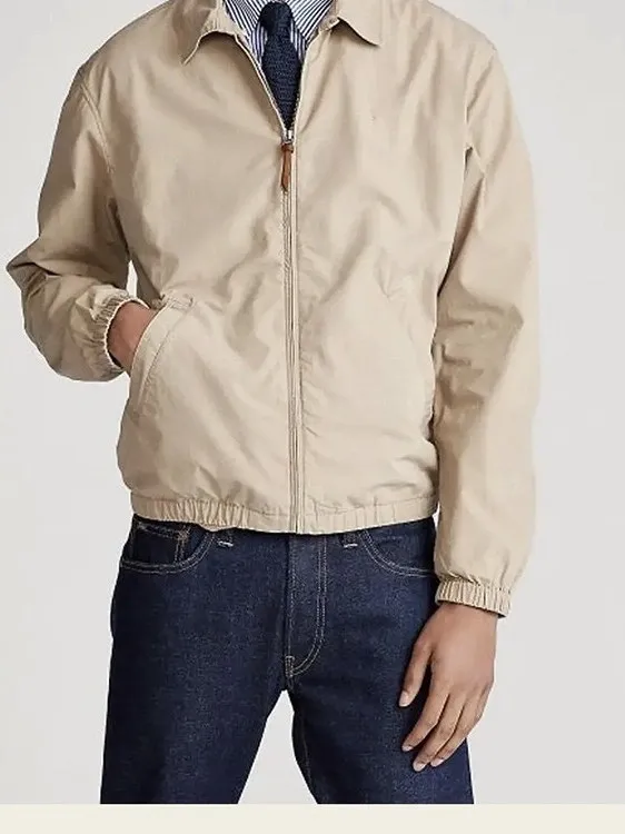 

Retro RL Sle Men's Jaet Thin Lapel Spring Autumn Cotton Busin Casual Outerwear Classic American Vintage Coat