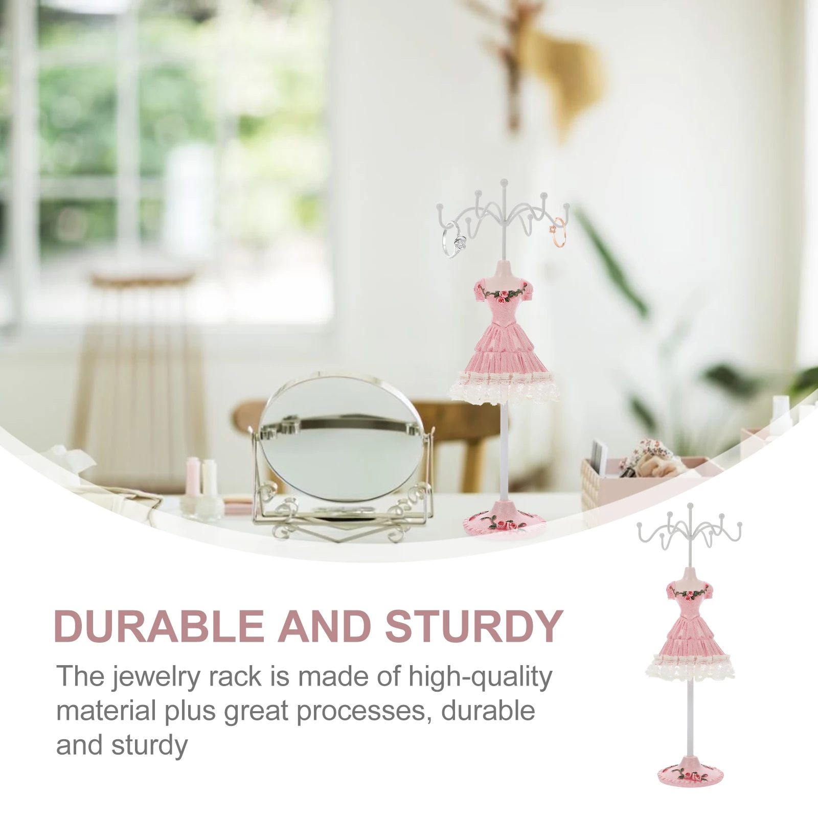 

Durable Jewelry Organizer Rack Desktop Stand Earring Necklace Display Storage Shelf Unique Design Jewelry Display Storage Shelf