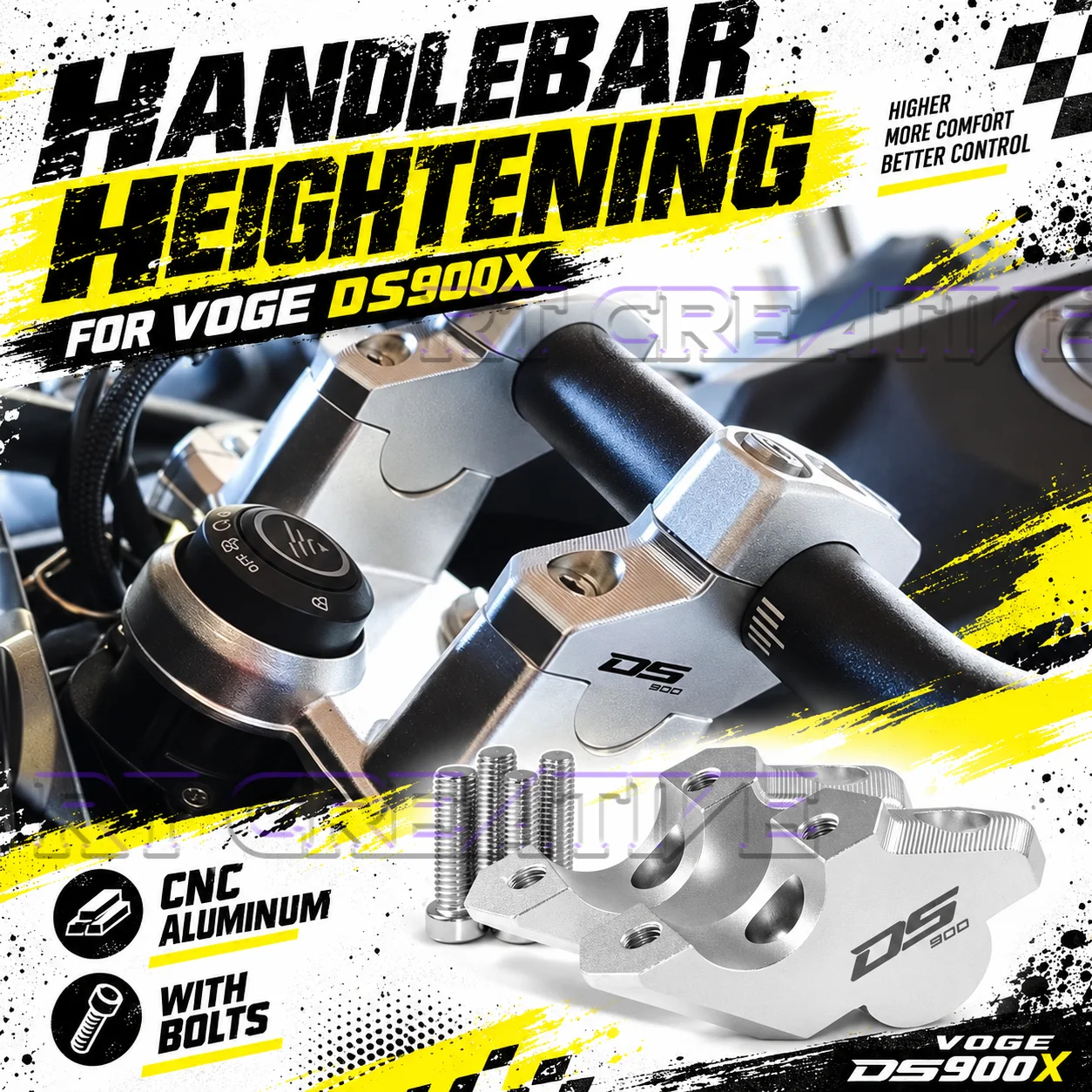 Motorcycle Handlebar Riser Heighten & Rear Shift Kit Fit VOGE DS900X DSX900 Adventure Bike