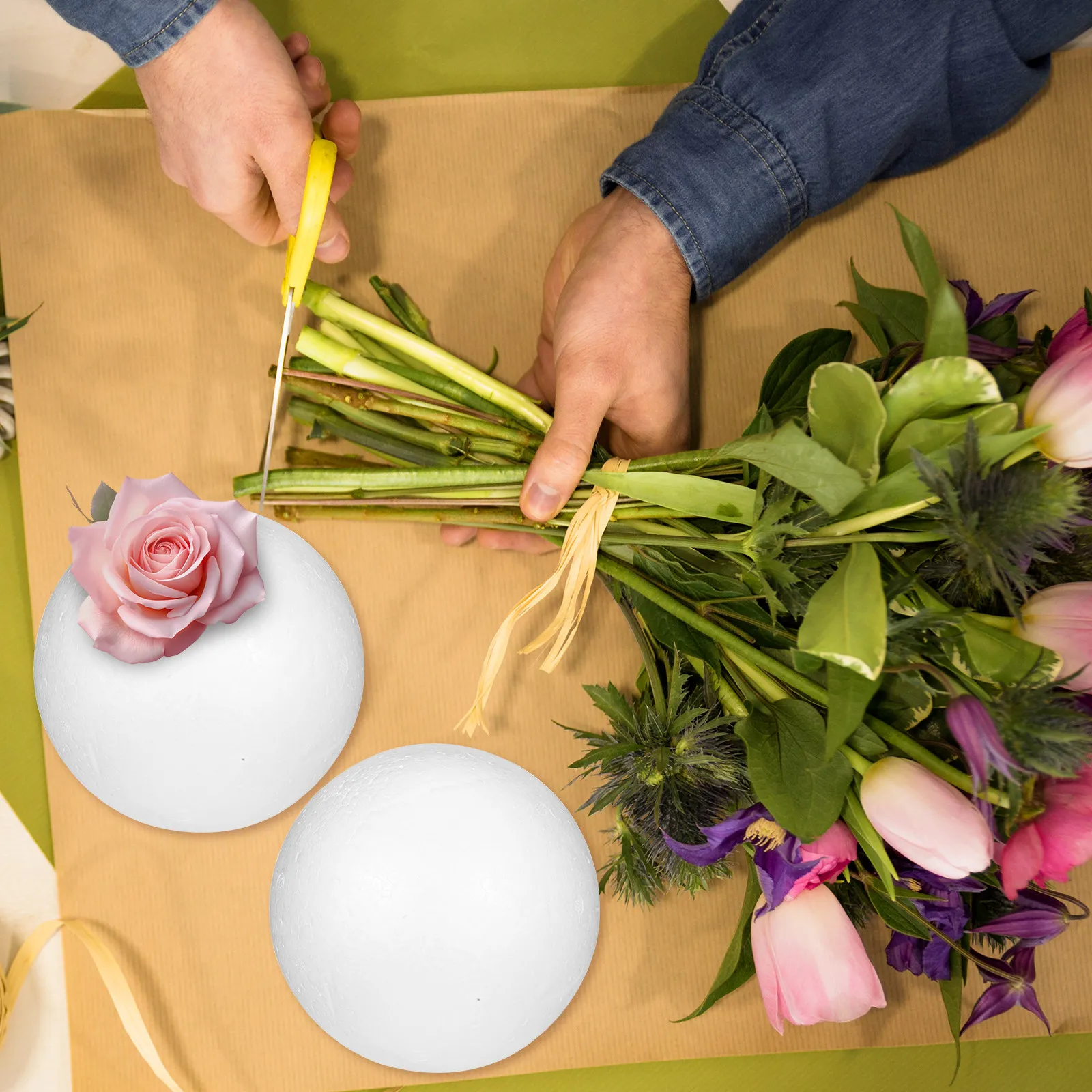 4 sztuki białych półkul z pian – Wedding Floral Supply recenzja i cena