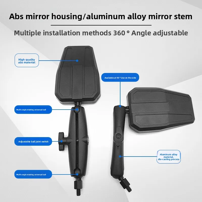 

Universal ABS Motorcycle Rearview Mirror for Honda CB125R/Zongshen GK125/Suzuki GIXXER