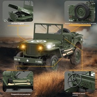 JJRC 1/10 C8815 Rc Car 1941 JEEP WILLYS 2.4g 4wd RTR Crawler Climbing Scale Military Truck Offroad Vehicle Modifiable parts toys