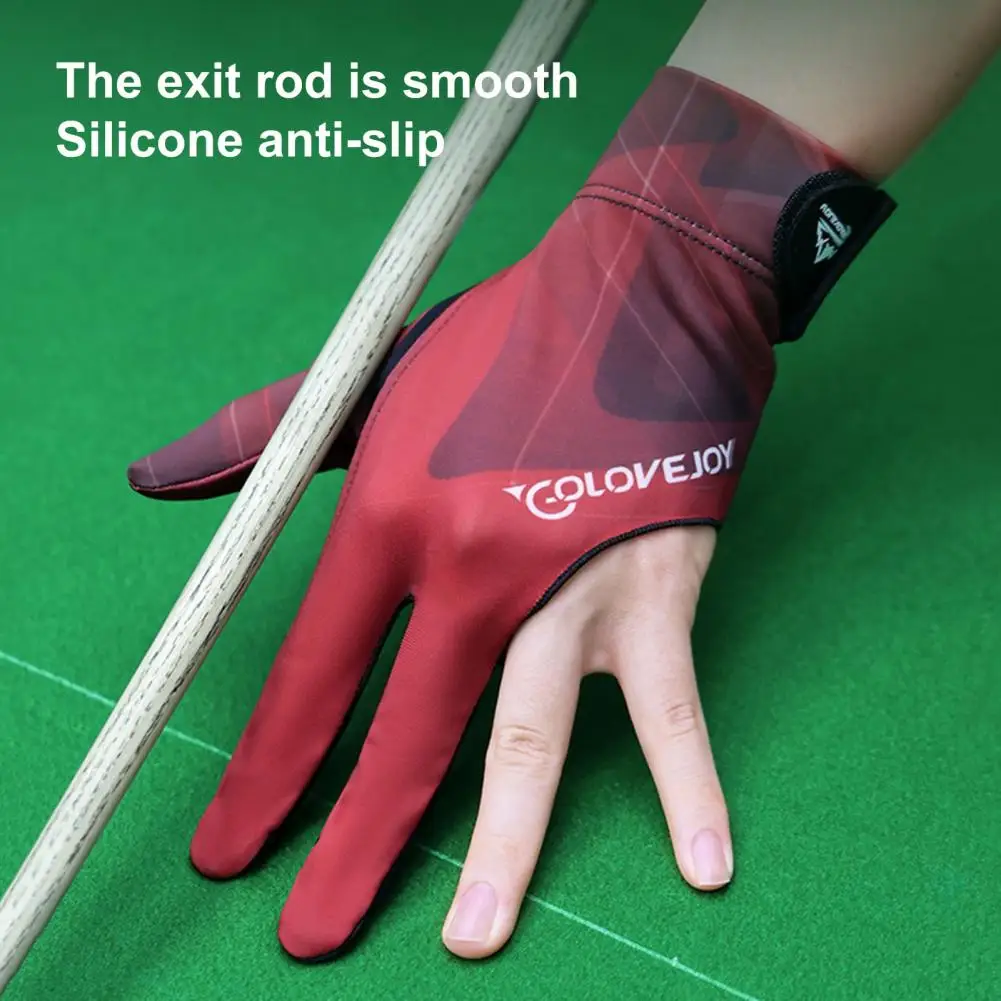 Guantes de billar profesionales, manoplas con agarre mejorado, mano izquierda y derecha, tres dedos abiertos, tenis de mesa, Snooker