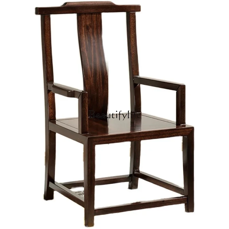 

New Chinese ebony book chair all solid wood armchair