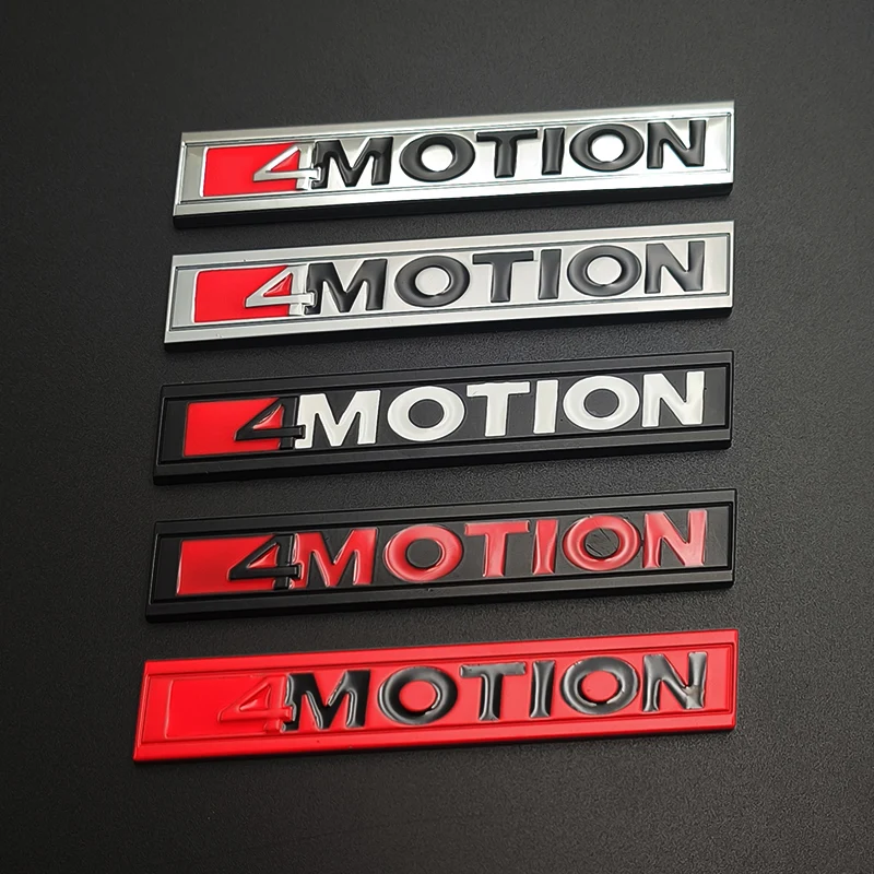 3D Metal 4 Motion Logo 4motion Emblem Car Front Grille Badge Rear Trunk Sticker For VW