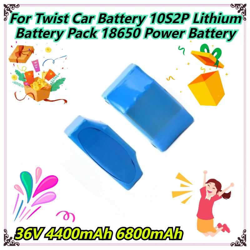 

36V 4400mAh 6800mAh For Twist Car Battery 10S2P Lithium Battery Pack 18650 Power Battery