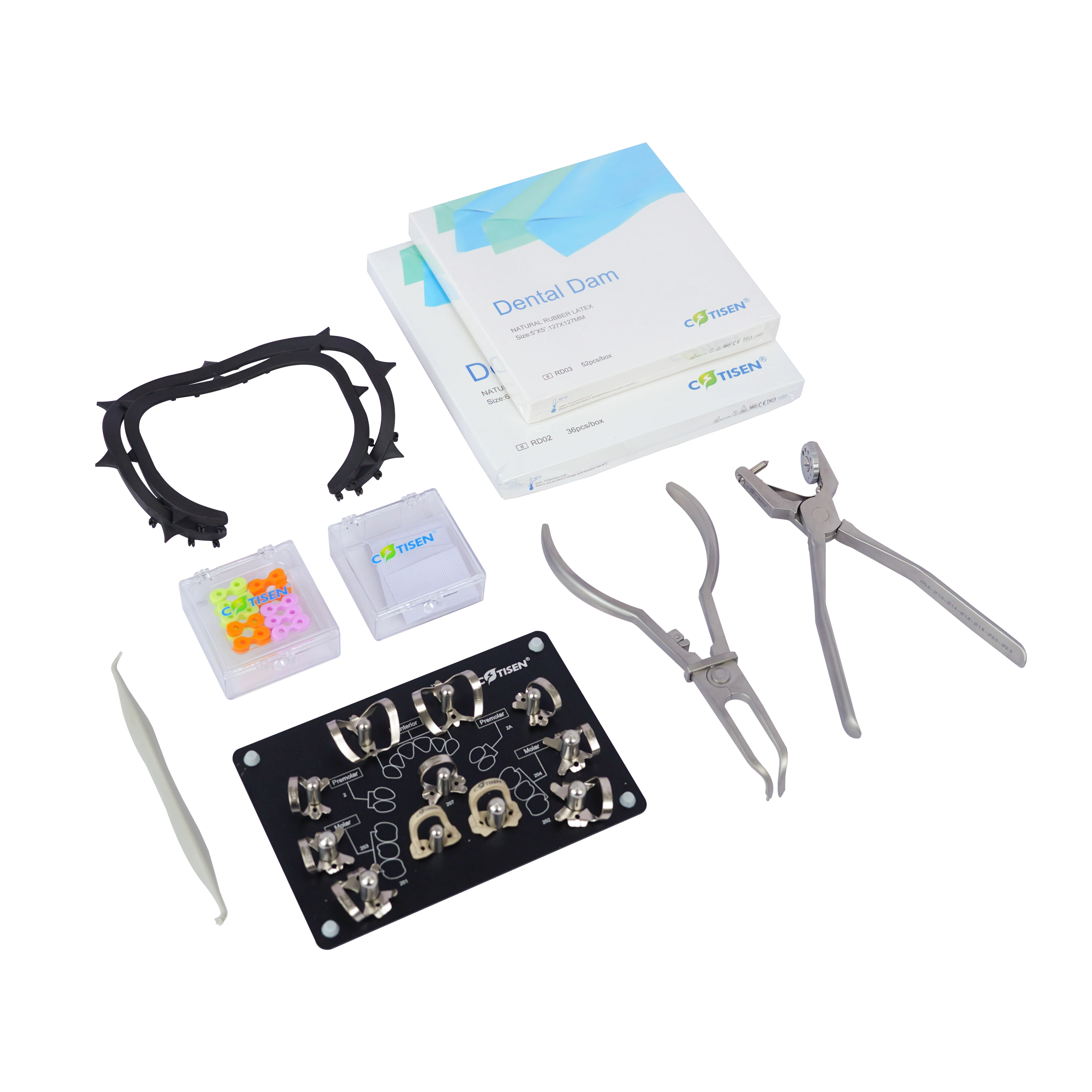 Rubber Dam Kit Stainless Steel Surgical Instruments Dentist Lab Equipments