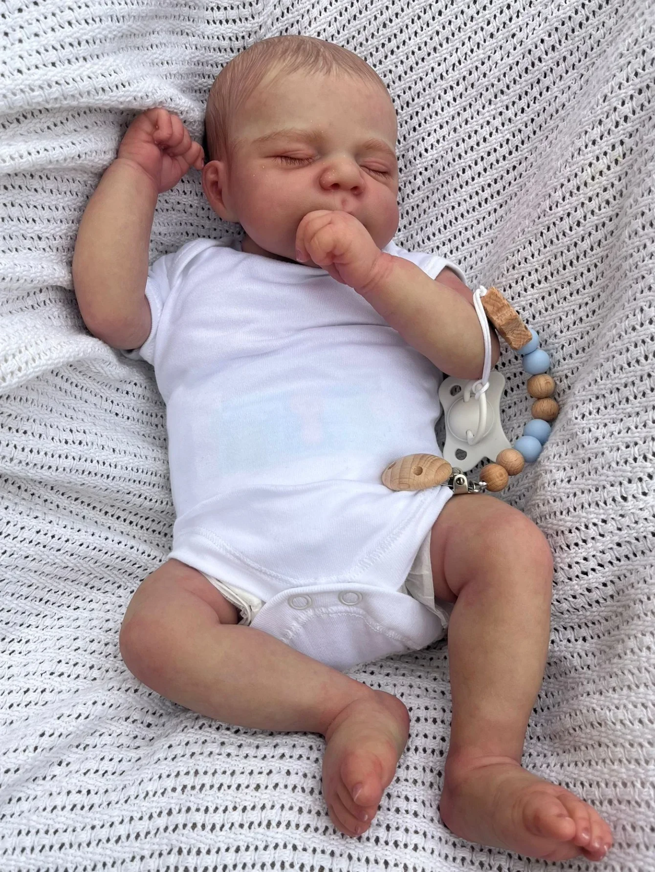 Risbecko 19 inch al geschilderd afgewerkte herboren babypop - handgemaakte herboren Preemie baby pasgeboren kinderen speelgoed cadeau meisje poppen