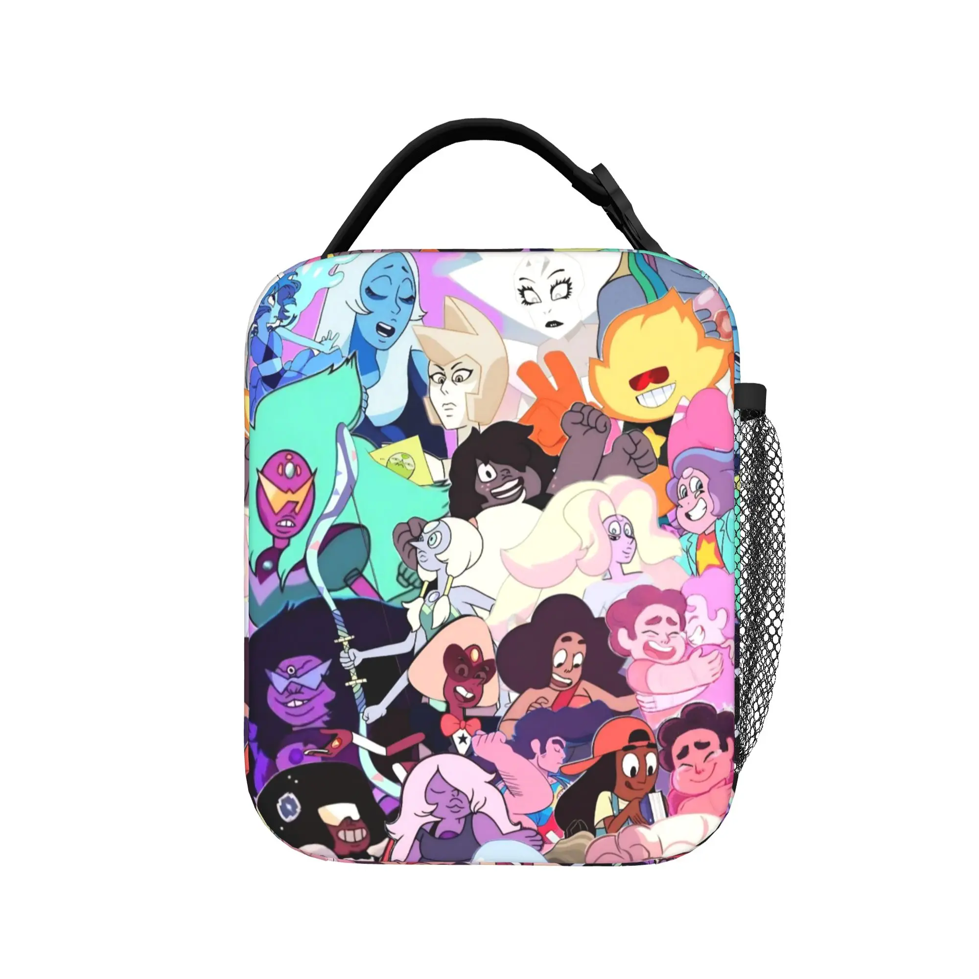 Crystal Gems Steven Universe  Lunch Bag For Unisex  Graphic School Lunch Box Funny Convenient Oxford Cooler Bag