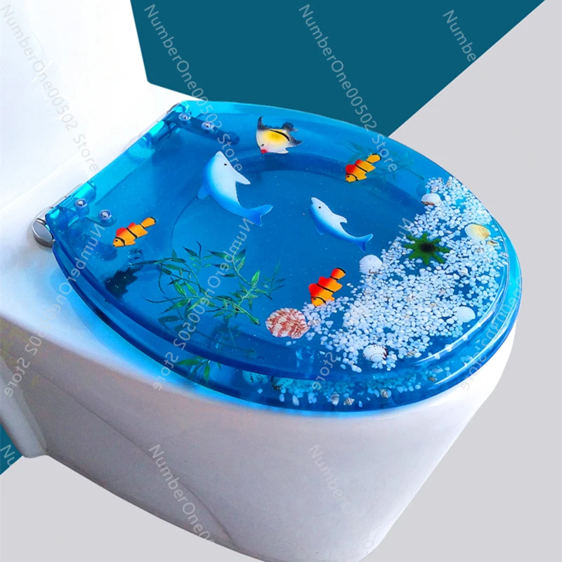 

Advanced Resin Thickened Toilet Cover in The Bathroom, UVO Type Universal Ordinary Buffer, Silent Colored Toilet Seat