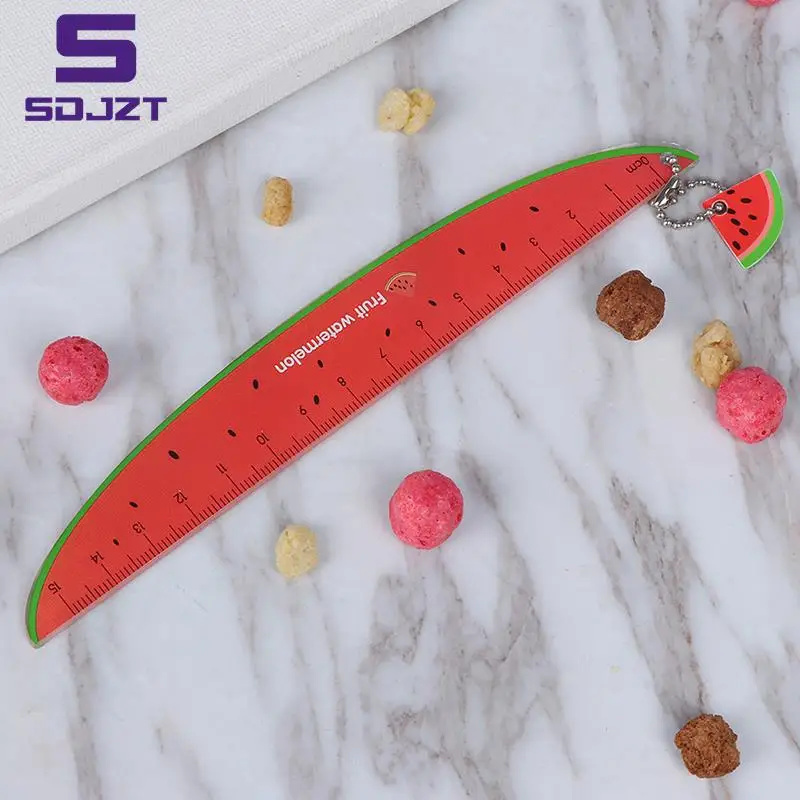 1PC Plastic Rulers Straight Measurement Tool Cute Fruit Pattern School Materials