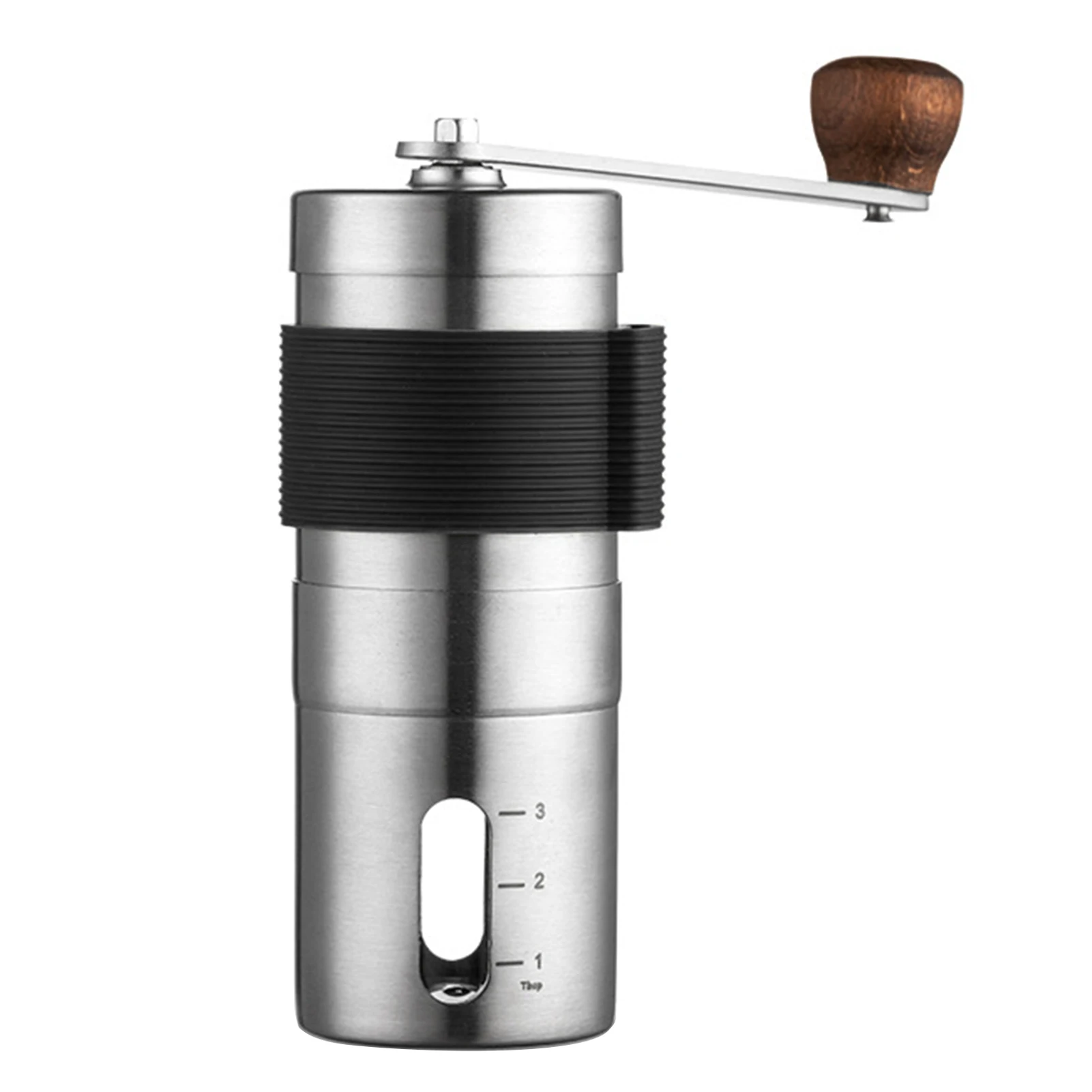 Manual Coffee Grinder Detachable Easy Clean Non Slip Hand Crank Portable Stainless Steel Travel Higher Hardness Home Office