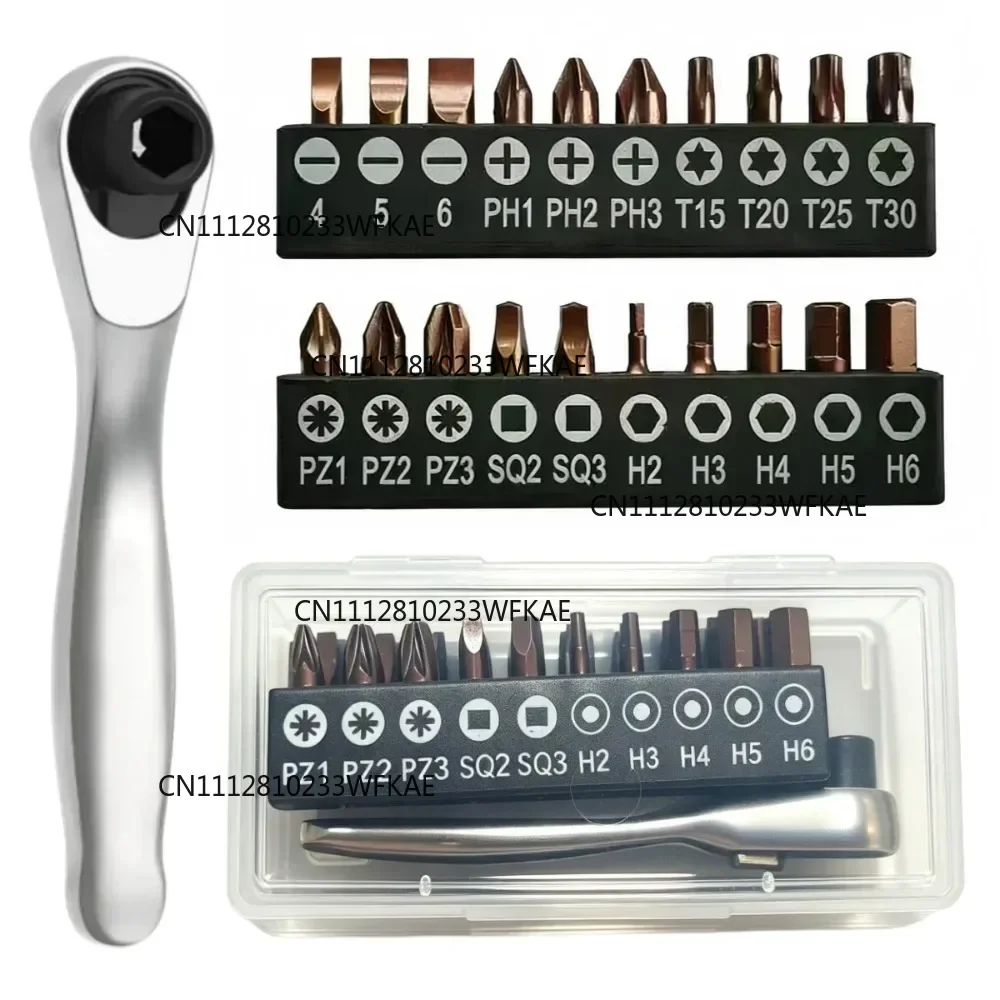 Right Angle Ratcheting Screwdriver Set T25,90 Degree Mini Offset Wrench Kit, Low Profile Pocket Tool for Tight Spaces DIY Repair
