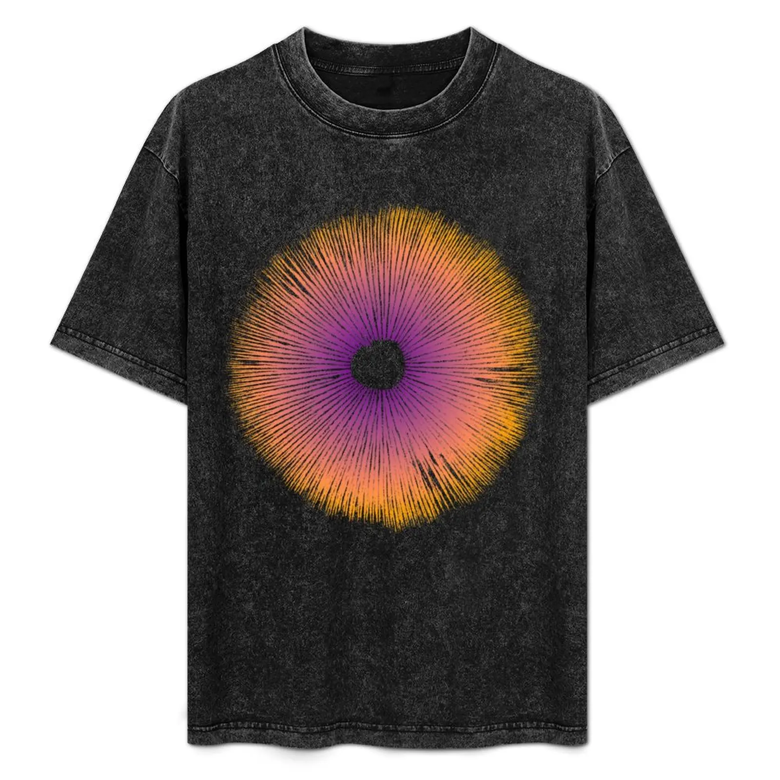 Camiseta con estampado de esporas de hongos psicodélicos Psilocybe Cubensis, camiseta informal con estampado de estilo retro