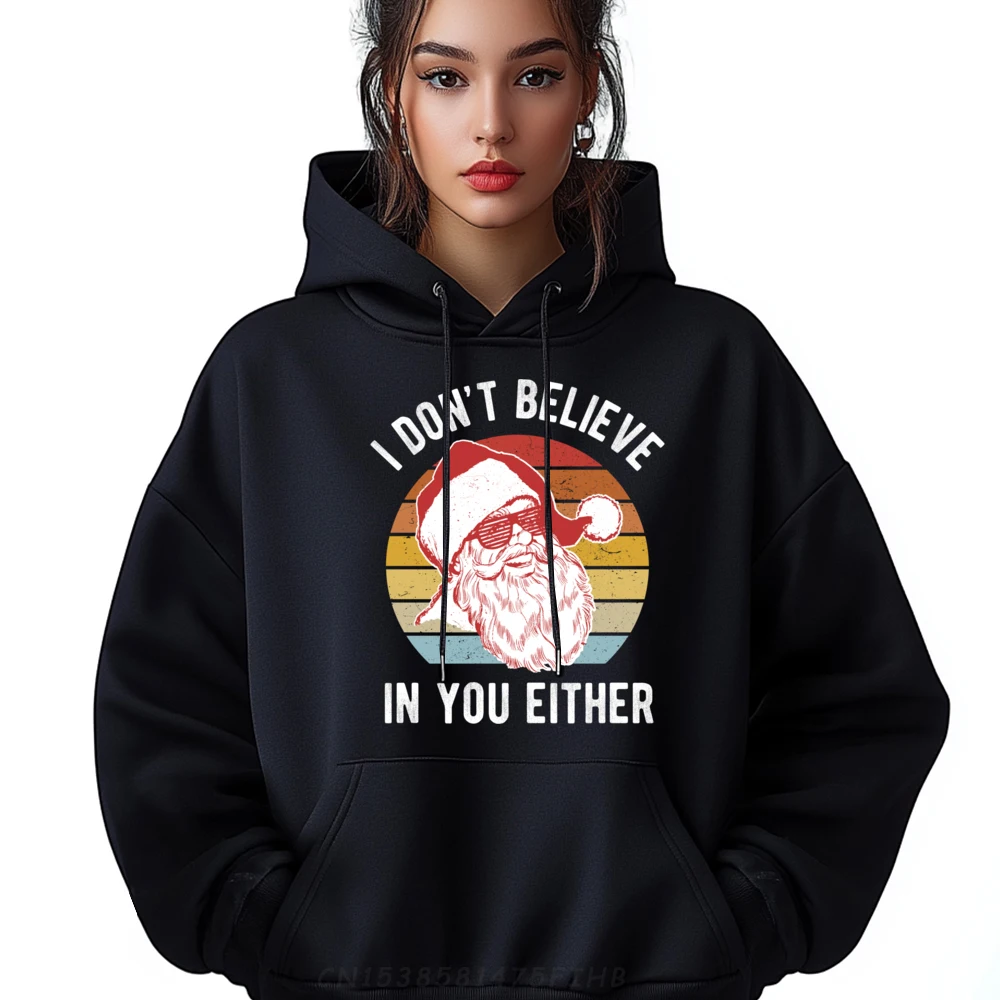 

Geek Vintage Retro Santa Shirt Christmas Hoodies Cute Printed Long Sleeve Crew Neck Hoodies Adult Classic Sweatshirt