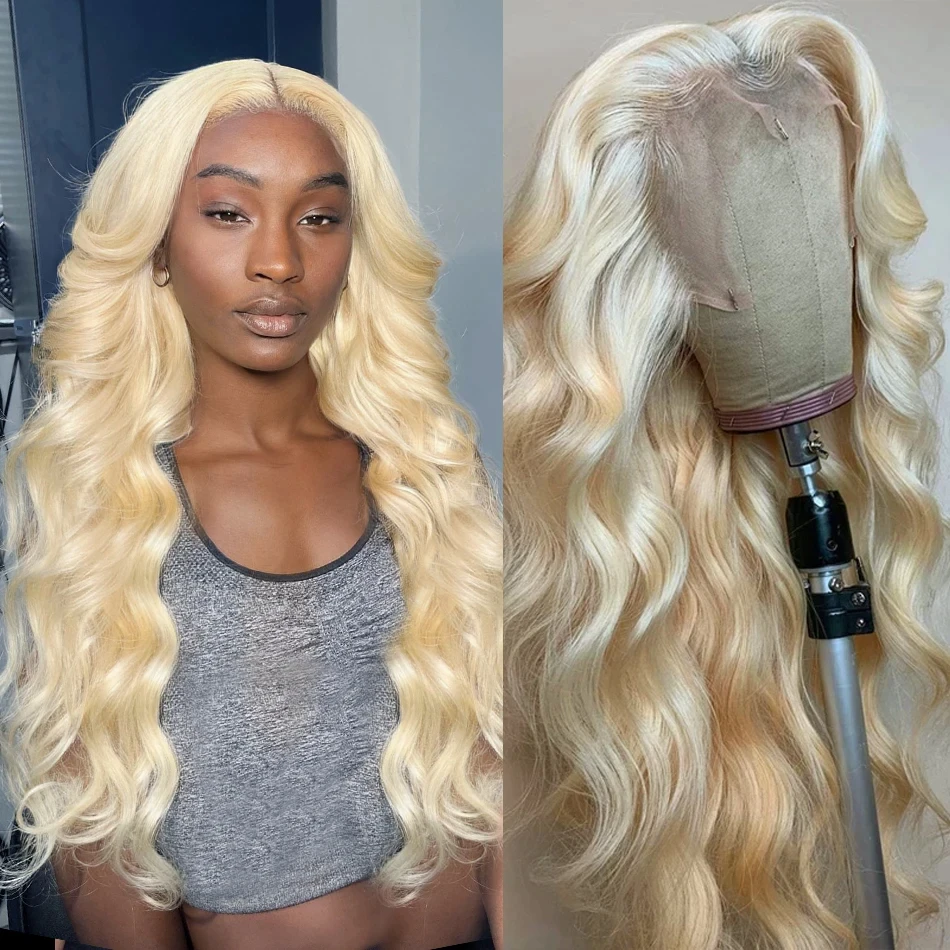 Perruque Lace Front Wig Body Wave brésilienne naturelle, cheveux humains, blond miel, 13x6, 613 couleurs, ultraviolets, 30 pouces, bon marché, en liquimanquer