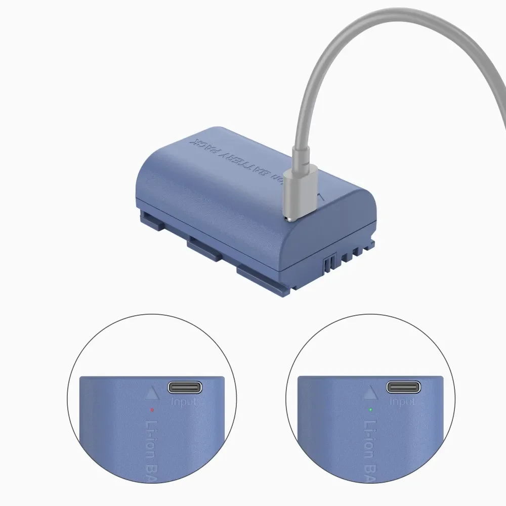 Imagem -05 - Smallrig-bateria Recarregável da Câmera Lp-e6nh Np-fz100 Np-w235 Usb-c Canon r Sony e Fuji x Luzes da Lâmpada 2400mah