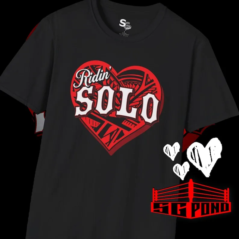 Ridin' SOLO Shirt, Wrestling Valentines Couples Gift, Funny Samoan Uce Tee