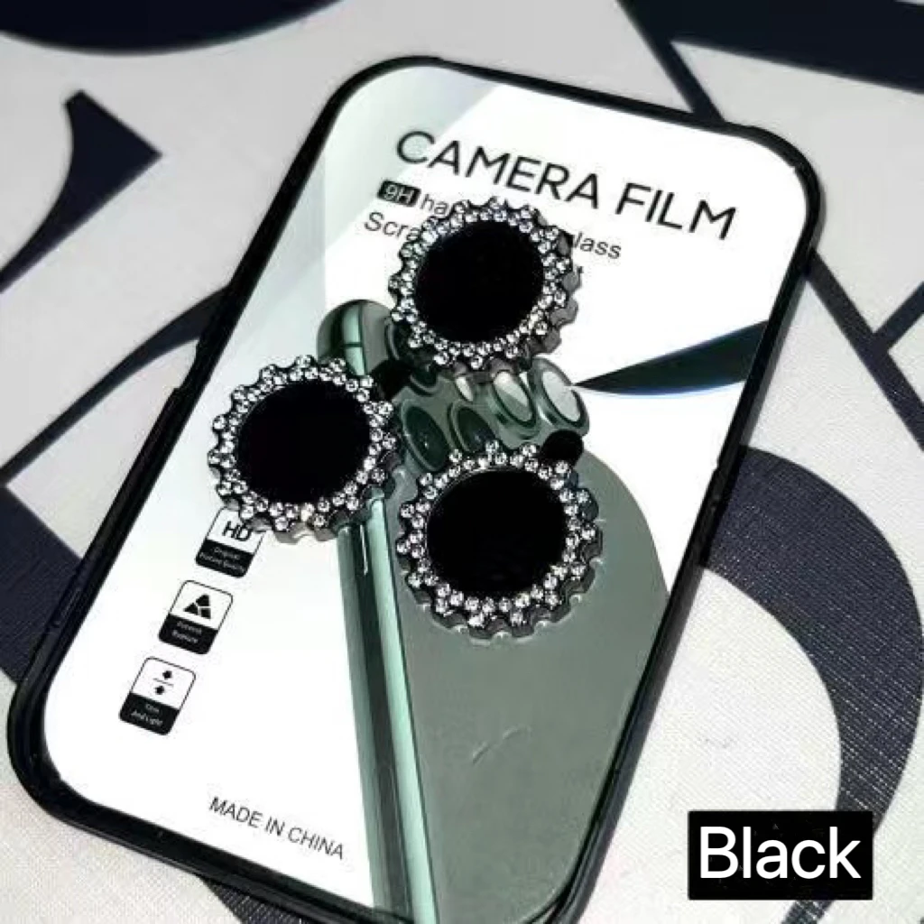2-3Pcs For iPhone 15 16Pro Max 14Plus Diamond Ring Lens Protector Cover For iPhone 16 14 ProMax Lens Glass
