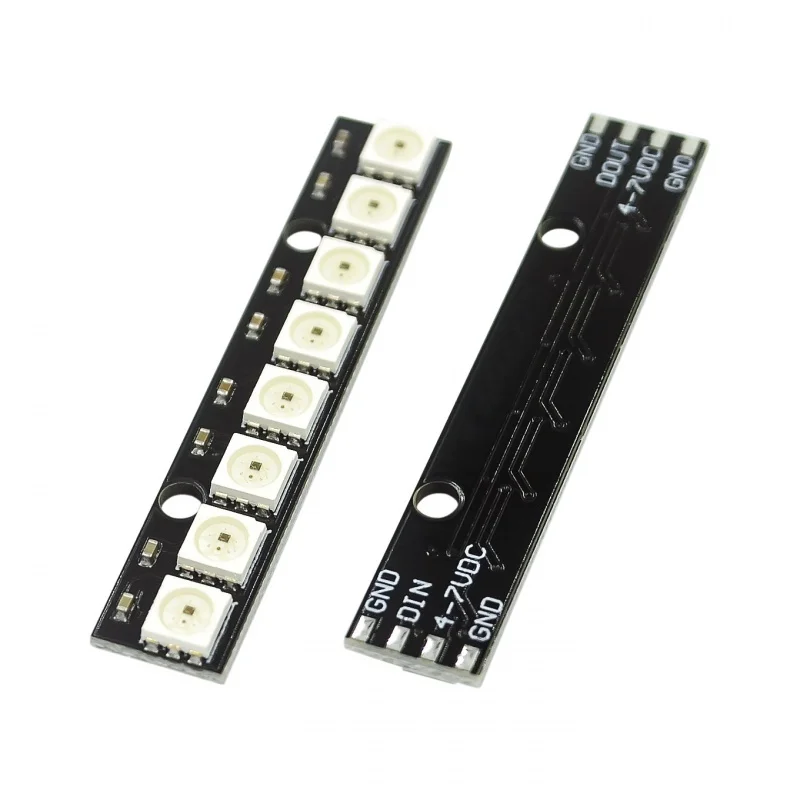 WS2812 1 Buah, 8-Bit, 12-Bit, 16-Bit, 24-Bit, WS2812 5050, RGB LED, dengan Driver Bawaan