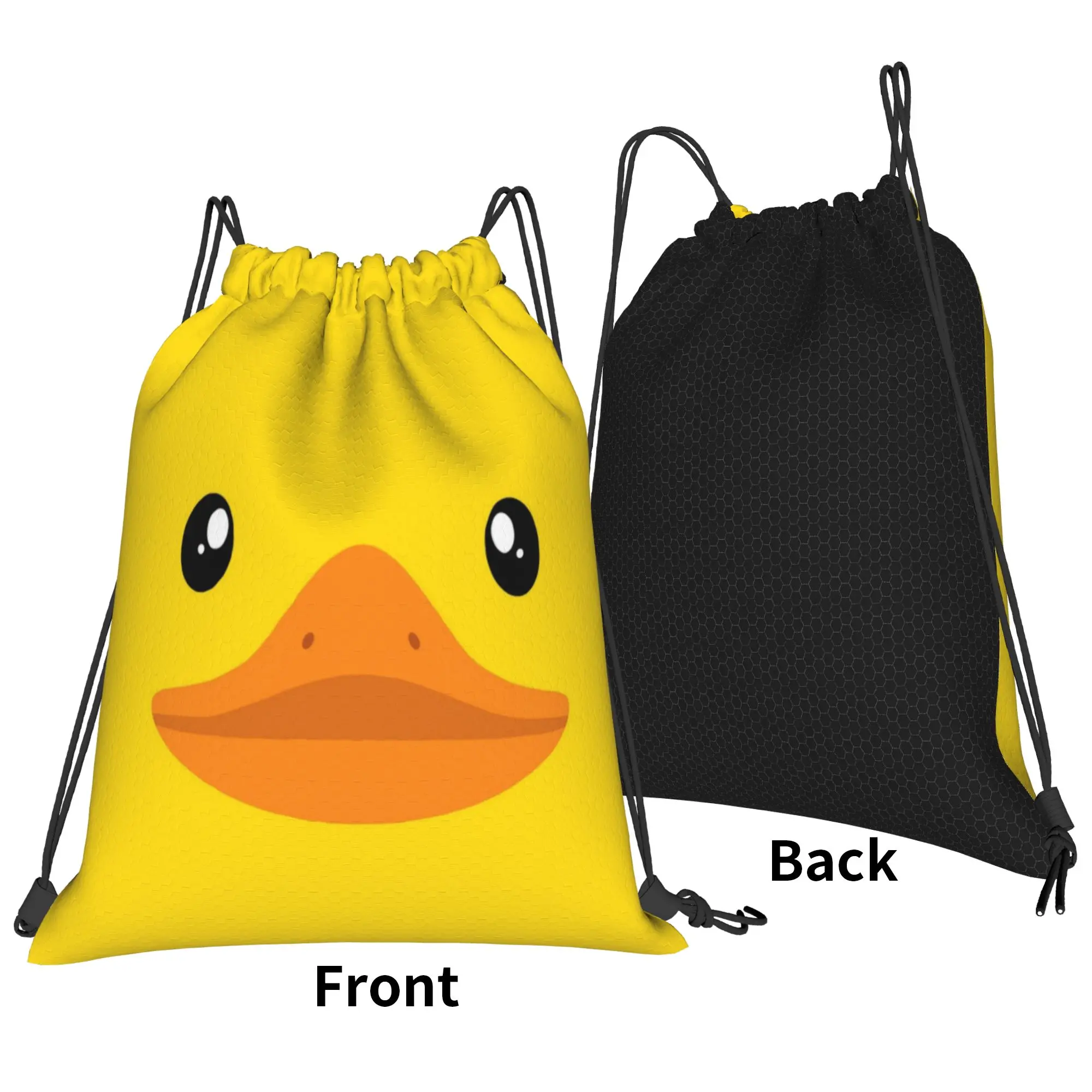 Duck Face Drawstring Backpack Sports Gym Bag Water Resistant  String Sackpack for Working Out 36cm (W) x 43cm (H)