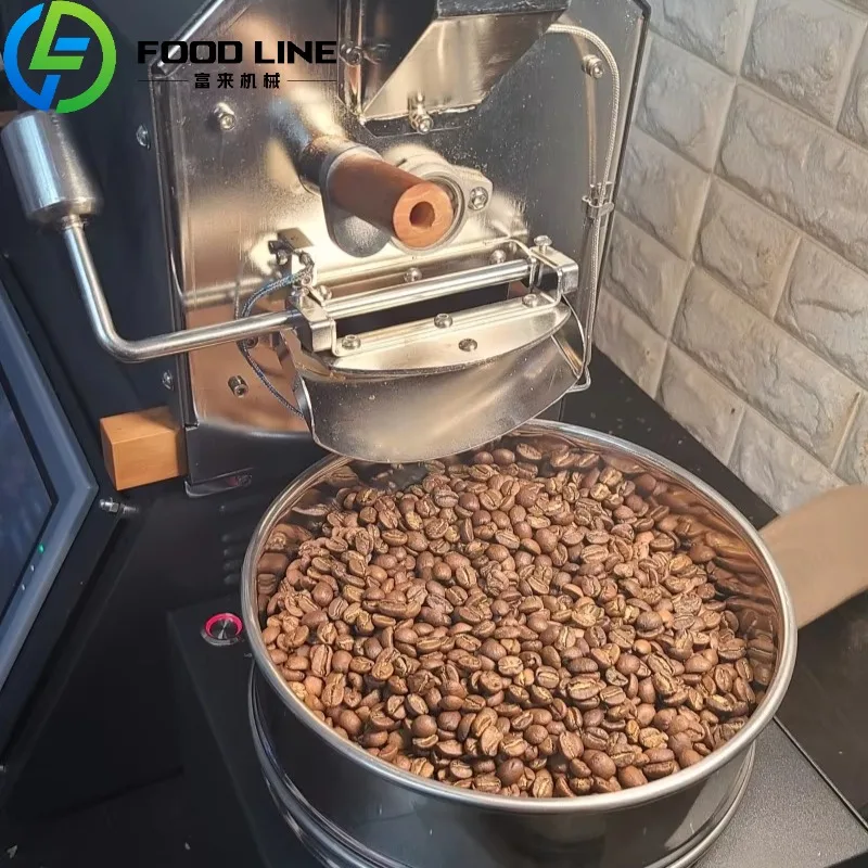 محمصة قهوة شديدة التحمل 1 كجم، محمصة حبوب متعددة الوظائف مع عملية يدوية للشركات الصغيرة