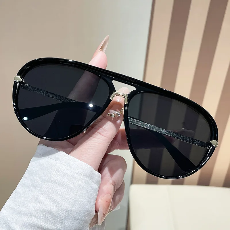Fashionable All-match Trendy Internet-famous Large-frame Sunglasses Toad-shaped Sunglasses New Sunglasses