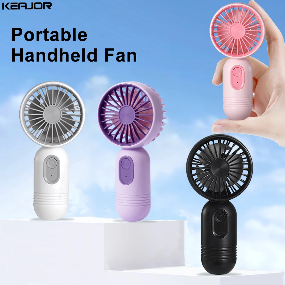 

Mini Handheld Fan Portable USB Charging Small Fans Mini Cute Cartoon Hand Held Pocket Fan Portable Student Outdoor Small Fan