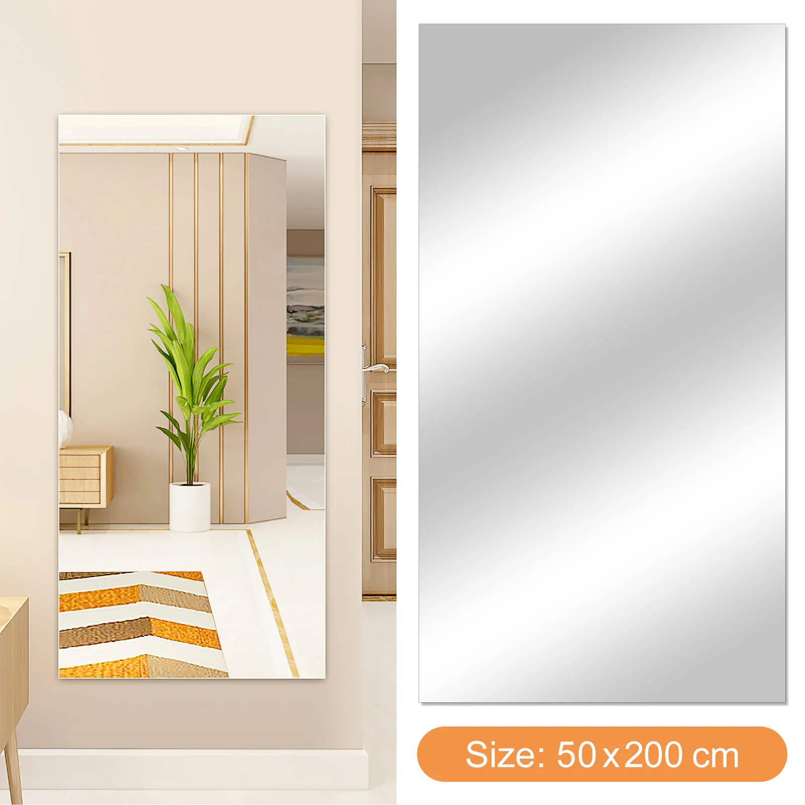 

Wall Sticker Bathroom Decoration Stickers for Bedroom DIY Square Smooth Surface Mirror Removable The Pet Home Decals