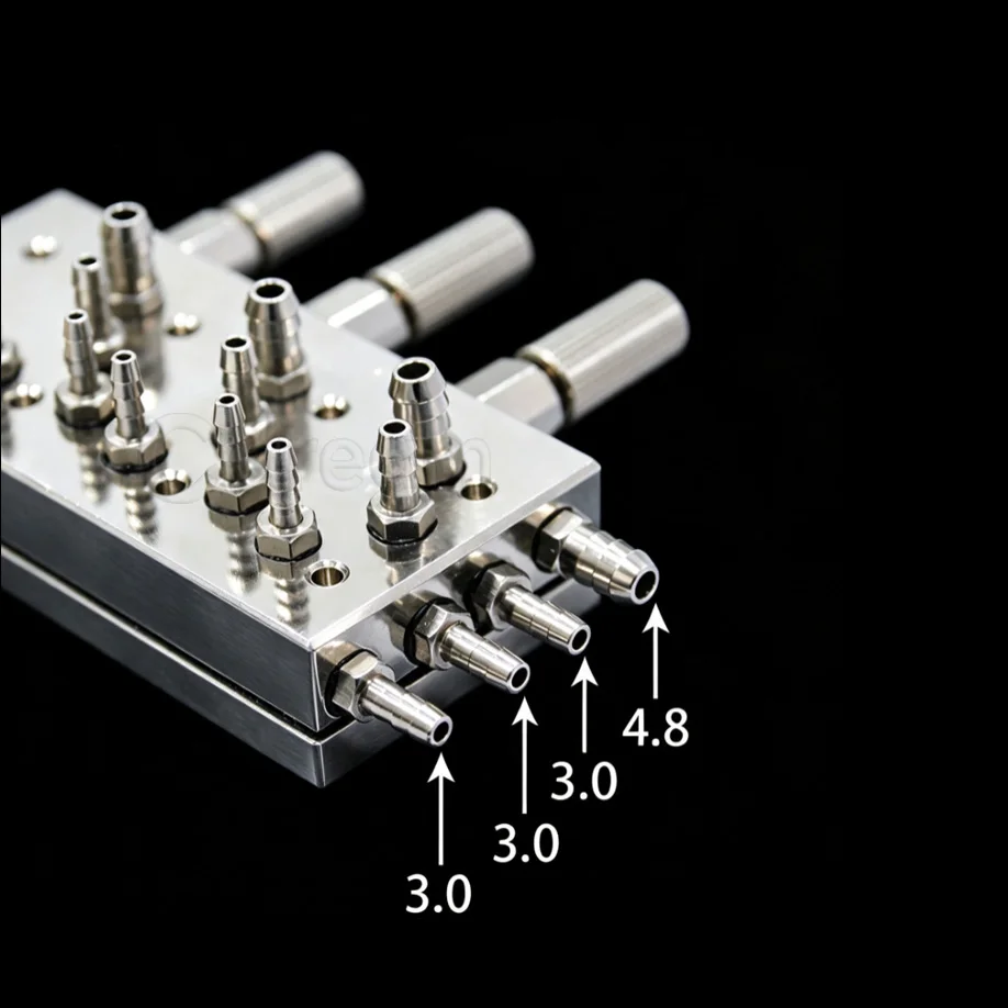Valvola a Diaframma Dentale 2 Unità/3 Unità/4 Unità in Acciaio Inox per Controllo Aria-Acqua per Accessori Unità Dentale