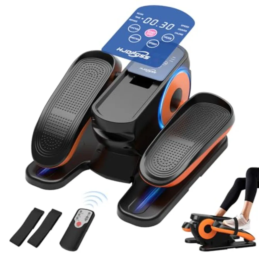 Under Desk Elliptical Machine for Home Office Use, Steel Frame with Black Finish, Ultra-Quiet Magnetic Resistance 12-Speed Remo