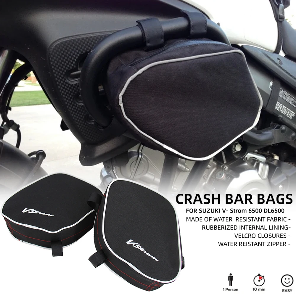 

Motorcycle Frame Crash Bars Waterproof Bag Repair Tool Placement Bag For Suzuki V-Strom 650 DL650 2004-2011 For Givi For Kappa