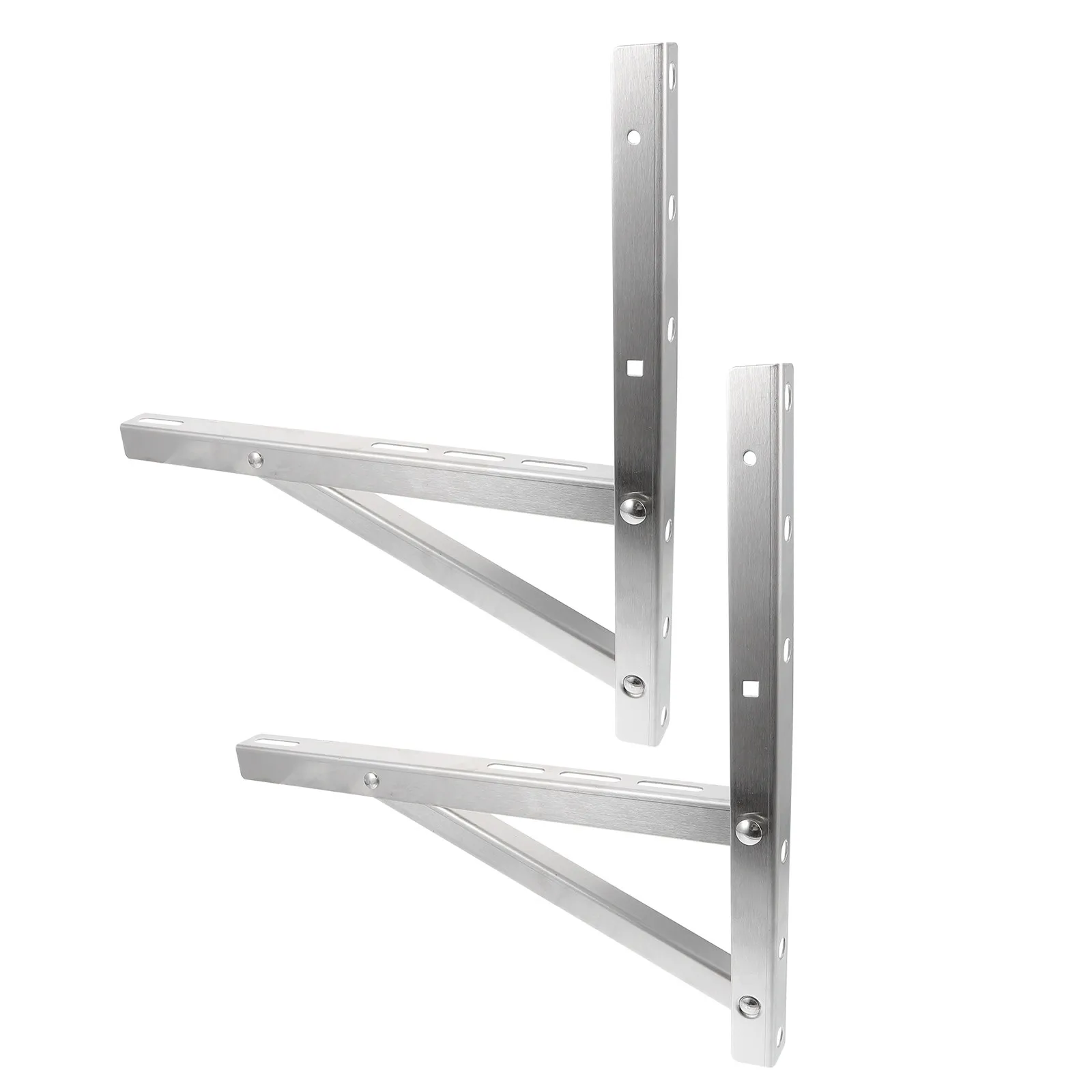 

2Pcs Air Conditioner Bracket Stainless Steel 1-1.5p Folding Support for Window Wall Mounting Anti-Dropping Fence Design Smooth
