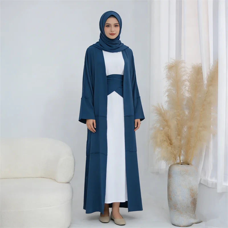 

Абайя для женщин на Рамадан и Ид, мусульманское платье, скромный кафтан, вечернее платье, кимоно, кардиган, исламская одежда, джалабия