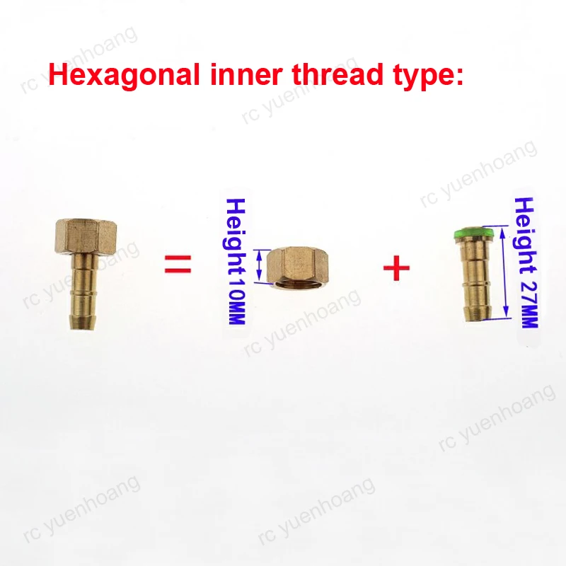 1 pces conector de bronze comum de intubação do bocal do uav da proteção da planta agrícola rc pagoda para 6.5/7.2/8/8.5/9/10mm encaixes de mangueira