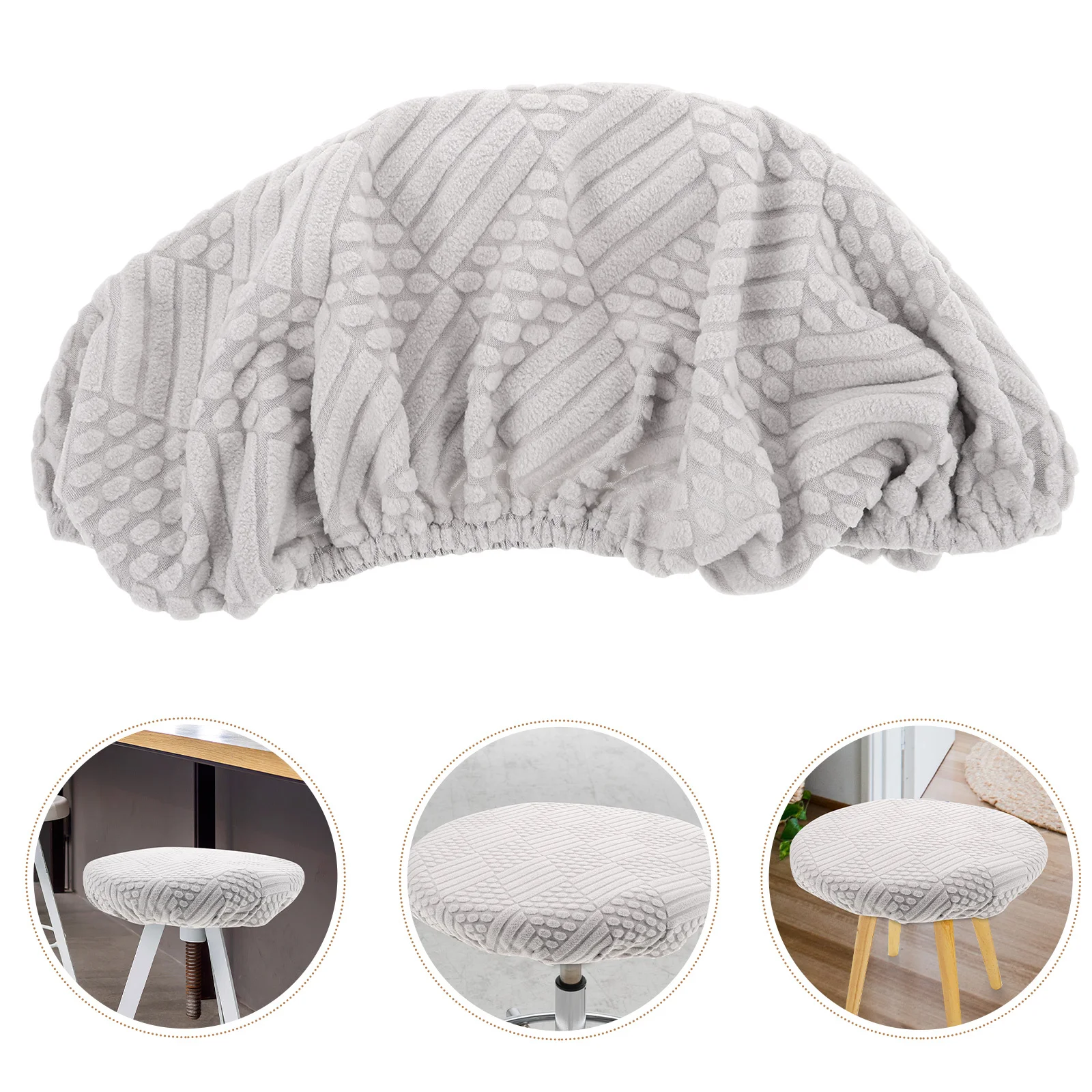 

Elastic Round Chair Covers for 11-14 Inch Stools Stretch Seat Covers Dining Chair Slipcovers Kitchen Seat Protectors Home Office