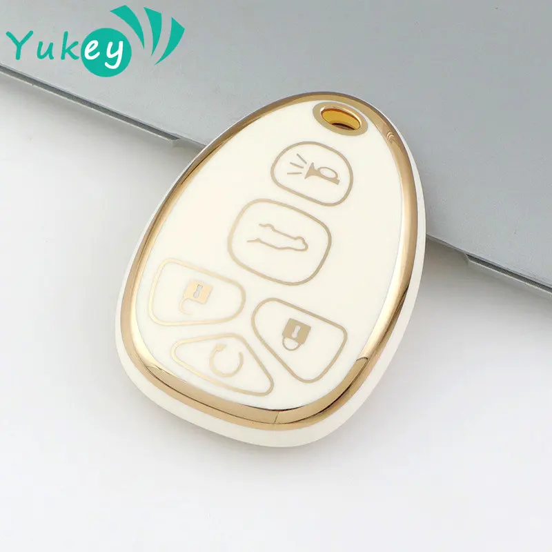 

New TPU Remote Car Key Case Cover for Chevrolet Tahoe Suburban Gmc Yukon for Cadillac Escalade Shell Fob Keychain Accessories