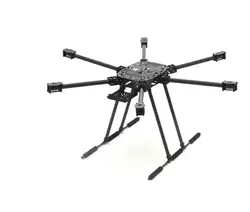 ZD975 z włókna węglowego 975MM Z6 Plus 6-osi Hexa wirnika 2mm składane ramię Hexacopter zestaw ze szkieletem w/ Unflodable zestaw do lądowania 18in prop