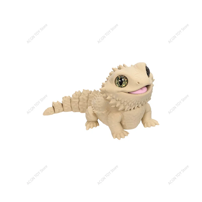 3D-Gedruckte Niedliche Tierfigur Bartagamen Mini-Reptilien-Deko Desktop-Display-Statue Geschenk – Detail 3