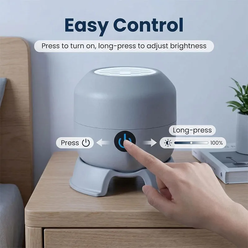 LED Projector Light 360° Rotating Dynamic Night Light Adjustable Brightness Ocean Projector Light Snowflake Pattern Projector