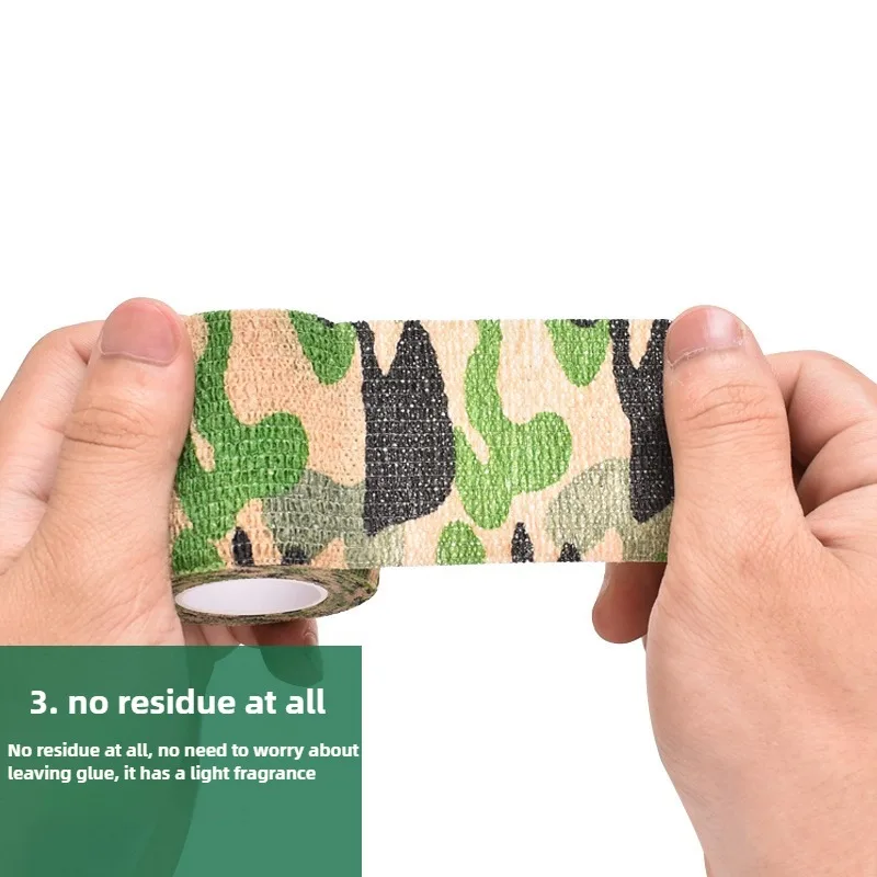 No glue left, self-adhesive telescopic non-woven fabric, outdoor camouflage tape, hunting camouflage cycling tape