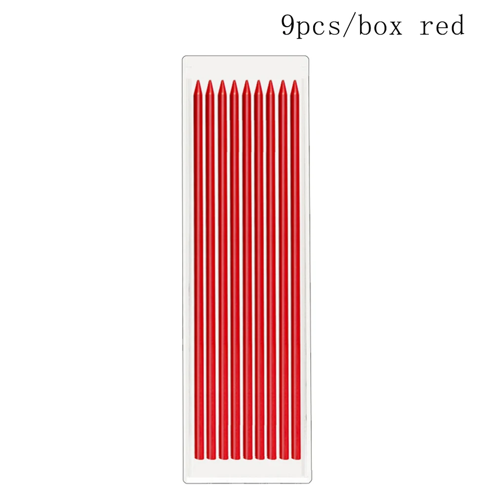 6 Farben 2,8 mm Metall Solid Carpenter Druckbleistift mit Spitzer 2B Bleikern Deep Hole Construction Marking Scriber Tool