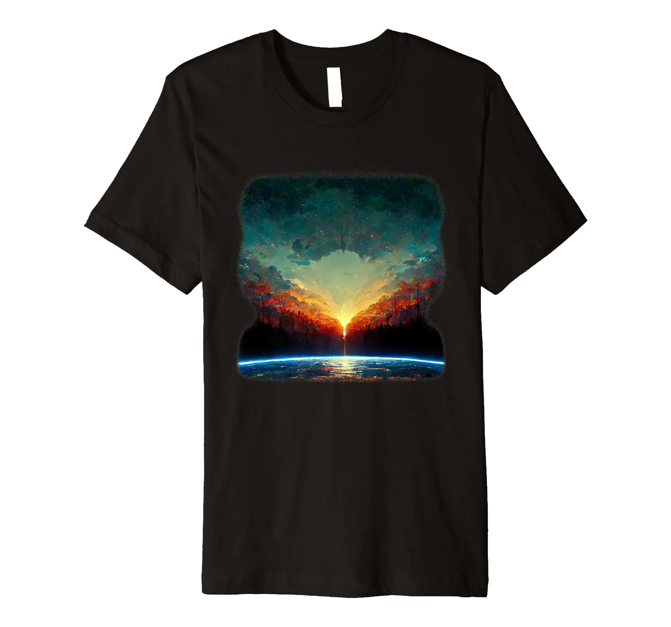 

Water Colored Art Painting Of Nature - Cool Graphic Design T-Shirt