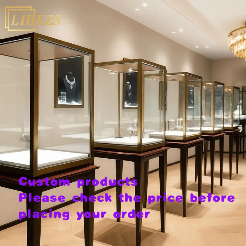 custom.Luxury Jewelry Display Cabinet Customized Lockable Glass Display CabinetLEDLighting, eco-friendly, recyclable, heavy