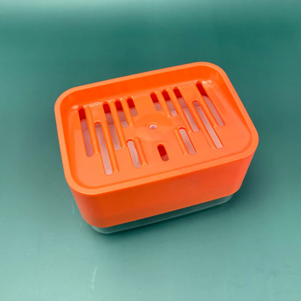 2 قطعة موزع مضخة الأطباق مع حامل الإسفنج يد واحدة الصحافة موزع الصابون السائل بالوعة المطبخ التوقف الصابون إعادة الملء فتح واسع #3