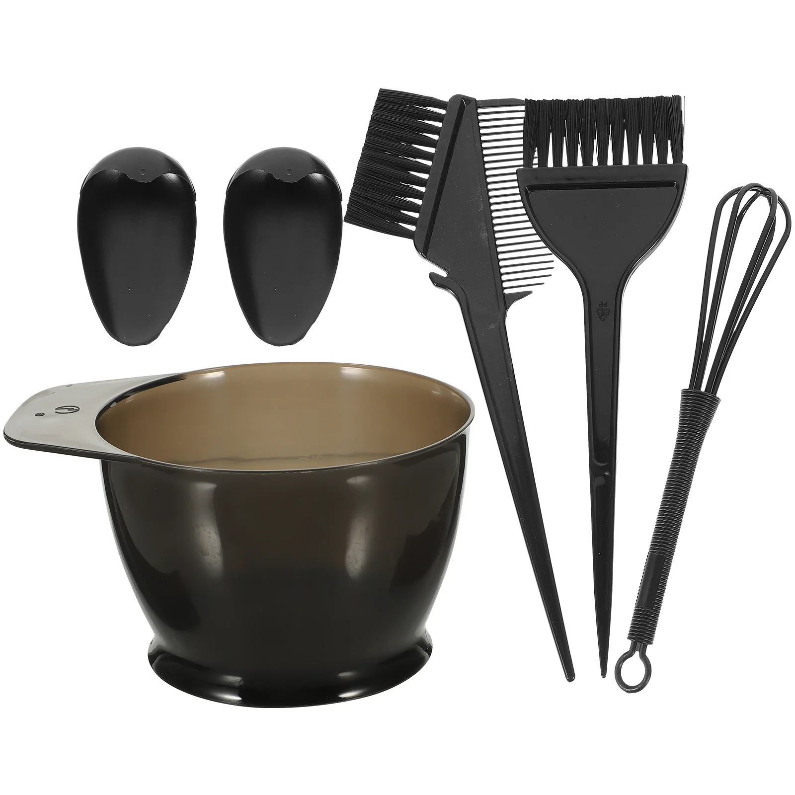 طقم صبغ الشعر مكون من 5 قطع للاستخدام الاحترافي في الصالونات سهل الاستخدام بدون فوضى وخالي من المتاعب، مجموعة تلوين المواد البلاستيكية المتينة، مجموعة صبغ الشعر