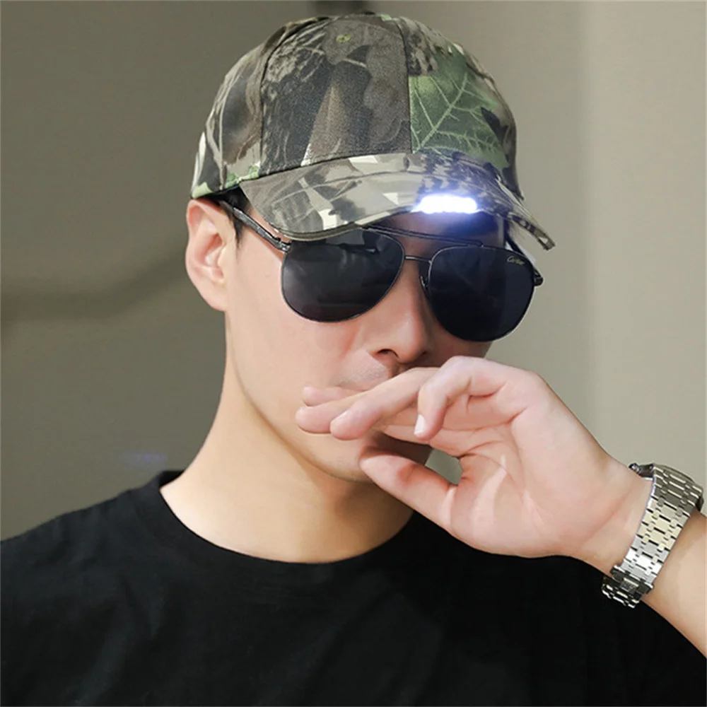 Trendy Baseball Caps Induction LED Light Luminouss In Dark Reading Fishing Jogging Sport Hat Camping USB Charging for Men Women